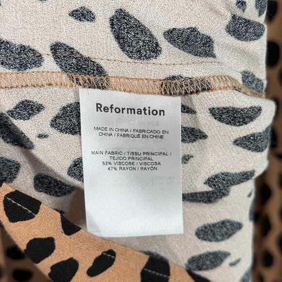 Reformation Mara Maxi Dress Bobcat Leopard Women's Plus 16 - Picture 8 of 11